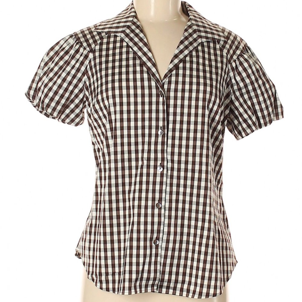 {Lafayette 148 New York} Short Sleeve Button Down